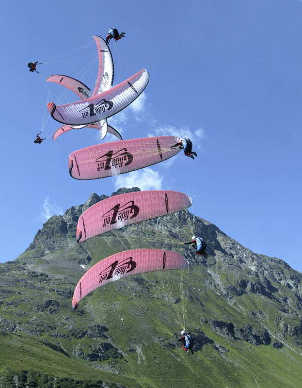 Acrofliegen im Montafon.
Photo Aufnahmen für die Zeitschrift Gleitschirm.