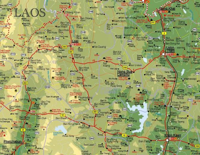 Karte Übersicht (NW-Isaan)