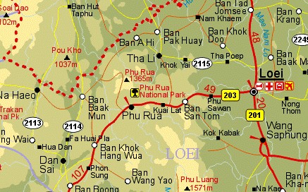Karte Detailansicht (Provinz Loei)