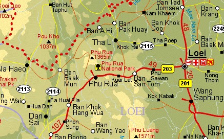 Karte Detailansicht (Provinz Loei)