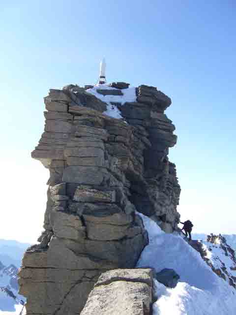 Gran Paradiso Summit with Madonna on top