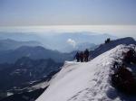 Paragliding Fluggebiet Europa » Schweiz » Wallis,Weissmies, Saas Fee,Gipfelblick Südost mit Aufstieg von der Almageller Seite