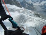 Paragliding Fluggebiet Europa » Schweiz » Wallis,Greicheralp / Riederalp,Start auf der Riederalp,das Bild geschossen zwischen Aletsch und Fieschergletscher.Jetzt nur nicht absaufen hahaha...