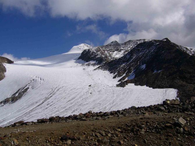 Blick auf Similaun und Gletscher von der Similaun Hütte