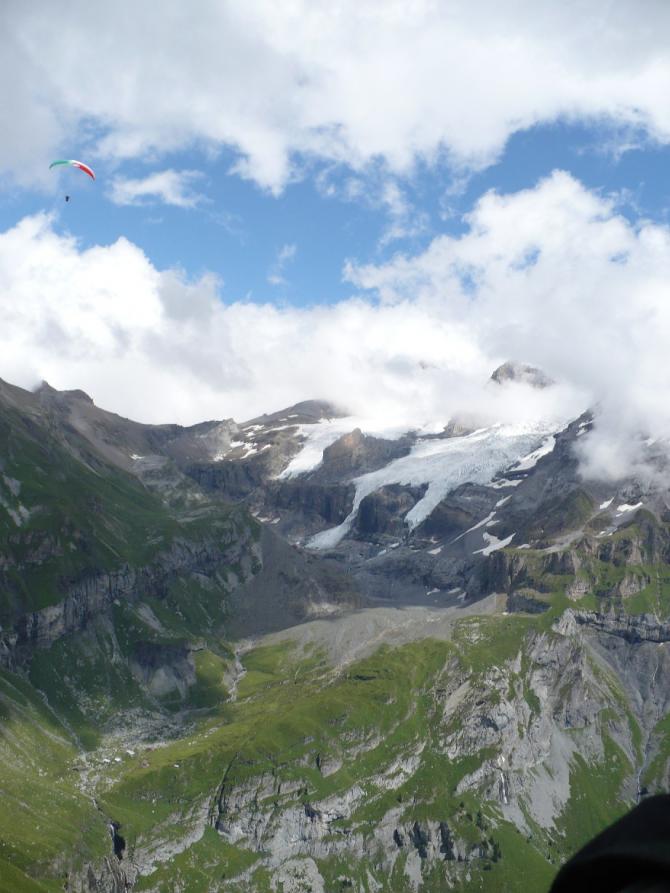 Rückblick über den Aufstiegsweg ca. ab Underbärli