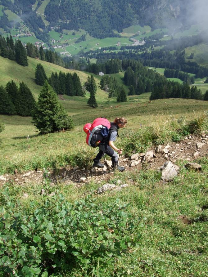 Aufstiegsweg aus dem Kiental, bzw. von Ramslauenen aus