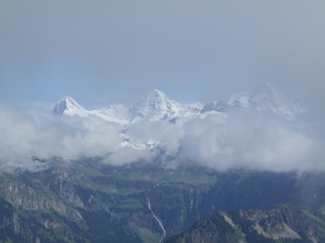 Ausblick vom Gehrihorn auf Eiger, Mönch, Jungfrau Richtung Ost