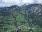 Paragliding Fluggebiet Europa » Schweiz » Bern,Frutigen Mägisseren,Blick ins Kiental und zur Wätterlatte (links), Morgenberghorn (mitte), Dreispitz (rechts in Wolken)