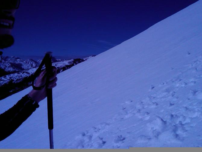 Aufstieg Gipfelflanke