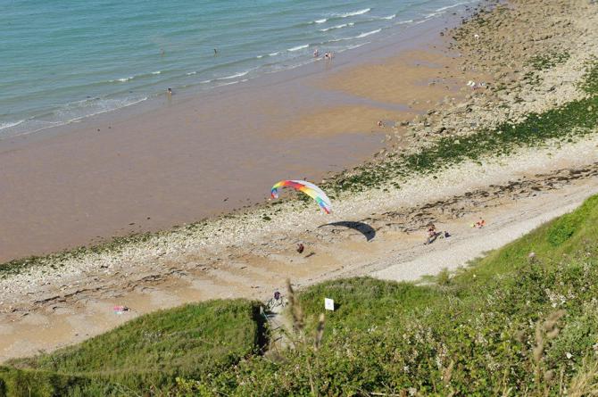 Am Meer kann auch gelandet werden. ACHTUNG: Auf diesem Bild ist Ebbe! Bei Flut ist der "Landeplatz" etwas kleiner...