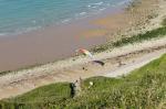 Paragliding Fluggebiet Europa » Frankreich » Basse-Normandie,Commes,Am Meer kann auch gelandet werden. ACHTUNG: Auf diesem Bild ist Ebbe! Bei Flut ist der "Landeplatz" etwas kleiner...