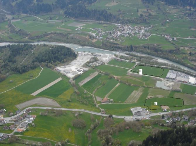 blick auf den Landeplatz