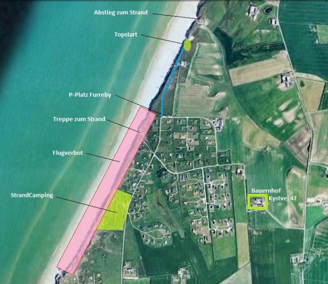 ca. 4 min. Fussmarsch vom P-Platz zum Topstartplatz (ca.400m)