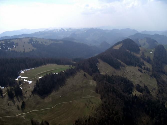 Blick auf den Startplatz Hohwacht von der Wasserfallen her.