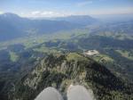 Paragliding Fluggebiet Europa » Österreich » Salzburg,Schwarzerberg,Oberhalb der Gschirrwand mit Blick zurück zum Schwarzerberg: hinten das Salzachtal