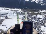 Paragliding Fluggebiet Europa » Schweiz » Graubünden,Breil-Brigels,Der Landeplatz Brigels neben der Talstation und dem Parkplatz. Genial, um auch mit den Skiern zu landen. (Gestartet bin ich am Fil oben neben der Bergstation)