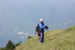 Paragliding Fluggebiet Europa » Italien » Trentino-Südtirol,Alpo di Storo,Start am Alpo mit See im Hintergrund