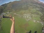 Paragliding Fluggebiet Europa Frankreich Midi-Pyrénées,Col de Couraduque,und der riesige Landeplatz von oben...