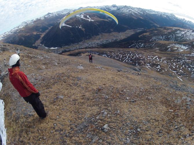 Startplatz am Schiahorn-Gipfel.