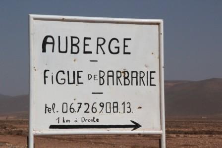 Follow this sign to the Auberge, then further up the dirttrack to abandoned berber village.  Park and walk.