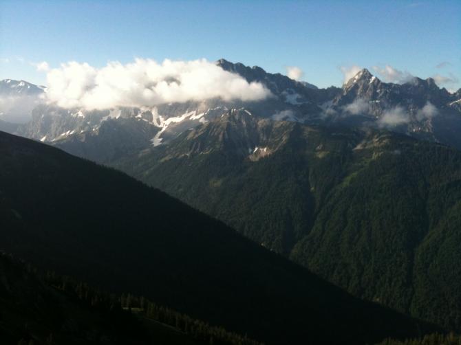 Blick vom Startplatz mit Karwendel