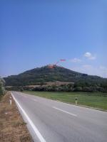 Paragliding Fluggebiet Europa Kroatien ,Motovun,Der Start von Motovun ist mit einem roten Kreis eingezeichnet