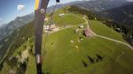 Paragliding Fluggebiet Europa » Österreich » Tirol,Niederau Markbachjoch,Der Startplatz von oben am späten Nachmittag Ende Juni. Wie man sieht passen auch 4 Schirme nebeneinander.