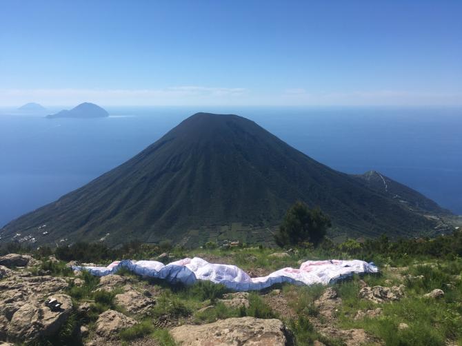 Startbereit auf dem Monte Fossa.