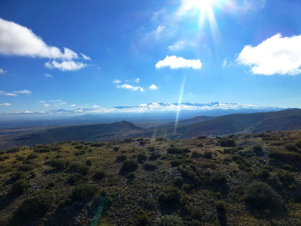 Blick nach Süden zur Sierra Nevada