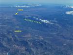 Paragliding Fluggebiet Europa Spanien Andalusien,Darro -Sierra Arana,Das FG aus der Luft (ca 33'000ft)