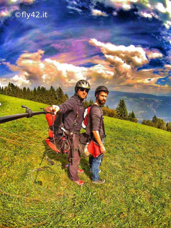 Am Startplatz Vigiljoch, Blick Richtung Osten.
