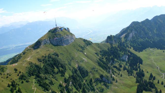 Hoher Kasten mit Startplatz. August 2007.