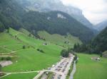 Paragliding Fluggebiet Europa » Schweiz » Appenzell Innerrhoden,Ebenalp,Landeplatz Wasserauen Richtung Säntis ( LINKS vom Parkplatz ! )
