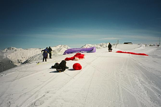 Nordstart - meist herrvorragend präpariert; hier lässt sich bei entsprechenden Windbedingungen vortefflich soaren.