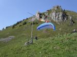 Paragliding Fluggebiet Europa » Schweiz » Obwalden,Brunni - Engelberg,Der Hauptstartplatz am Brunni. Foto von der Euro Flugschule Engelberg