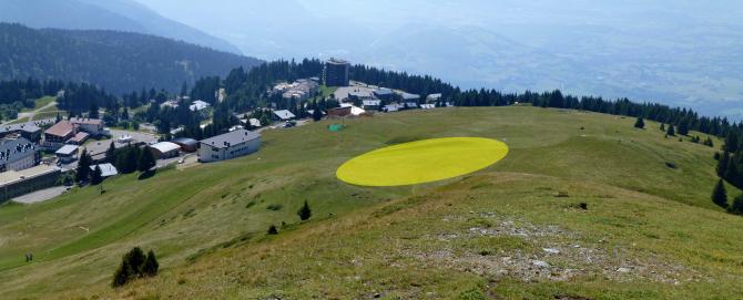 LZ 'Chamrousse';
unmittelbar unter Start 'Aiguille'