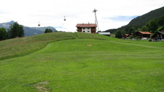 Der Landeplatz nahe der Firstbahn