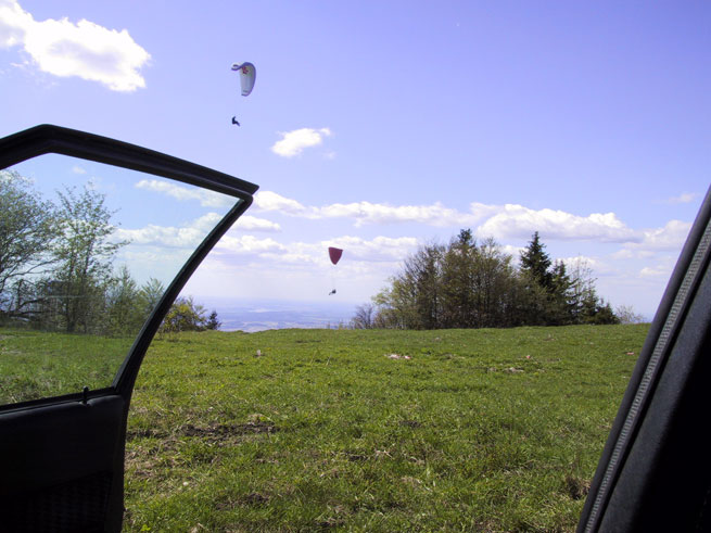 Soaren vor dem Nordstartplatz am Gaisberg