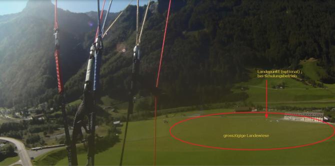 Landeplatz Nähe Talstation der Braunwaldbahn