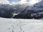 Paragliding Fluggebiet Europa Schweiz Glarus,Braunwald - Gumen - Gumengrat - Kiosk,Ausblick vom Winterstartplatz in Startrichtung