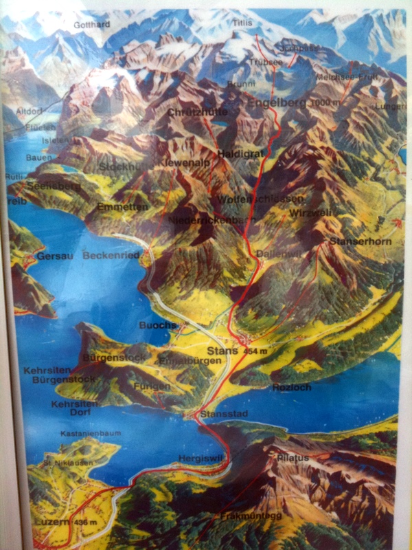 Vogelschaukarte des Gebiets