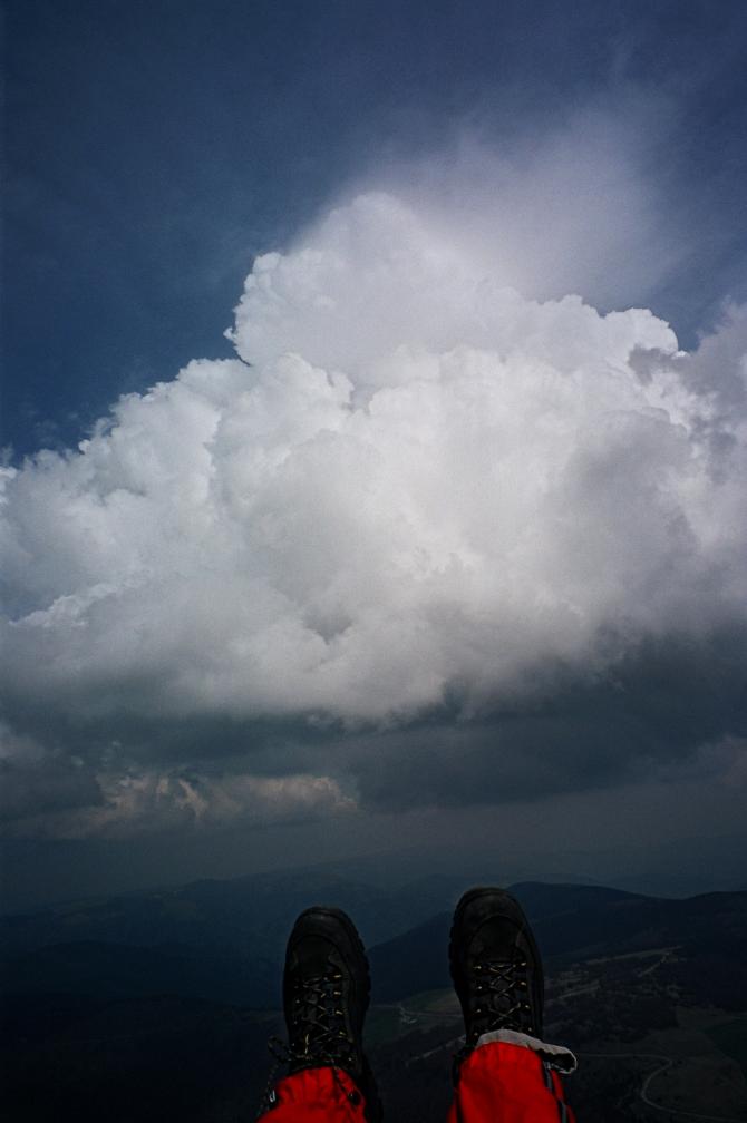 Über dem Startplatz; nicht wirklich "sauber"...