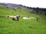 Paragliding Fluggebiet Europa » Frankreich » Rhone-Alpes,L'ebaudiaz,Startplatz: massig Platz für etliche Schirme