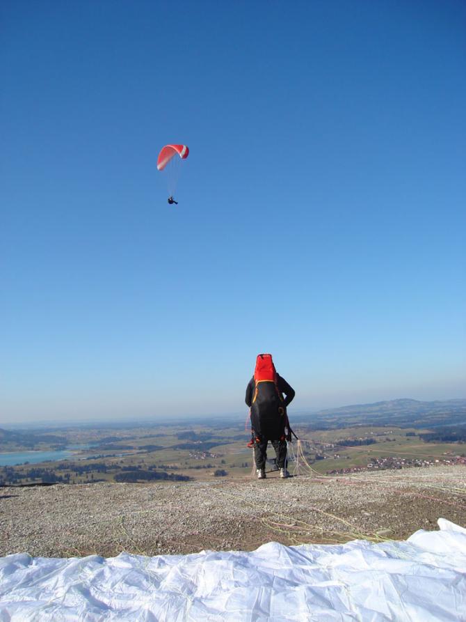 Start am Buchenberg-Weststartplatz im Frühjahr 2007
