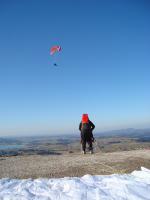 Paragliding Flugschule ,,Start am Buchenberg-Weststartplatz im Frühjahr 2007