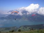 Paragliding Flugschule Europa » Schweiz,Flugschule Emmetten,Schüler nach dem Start Richtung Emmetten