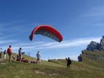 Paragliding Reise Bericht Europa Italien Trentino-Südtirol,Rundreise durch die Alpen,Raoul vor dem Soaringversuch