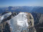 Paragliding Reise Bericht ,Rundreise durch die Alpen,Im Anflug auf die Marmolada