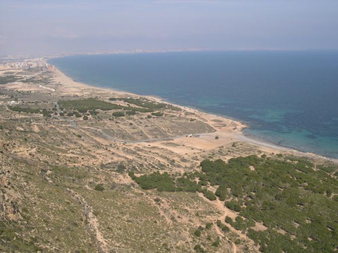 Blick aus dem Gleitschirm beim Küstensoaren in Santa Pola!
