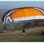 Paragliding Reise Bericht ,Bassano,Andreas beim Start